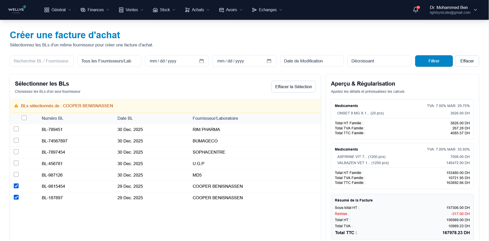 Paramètres système